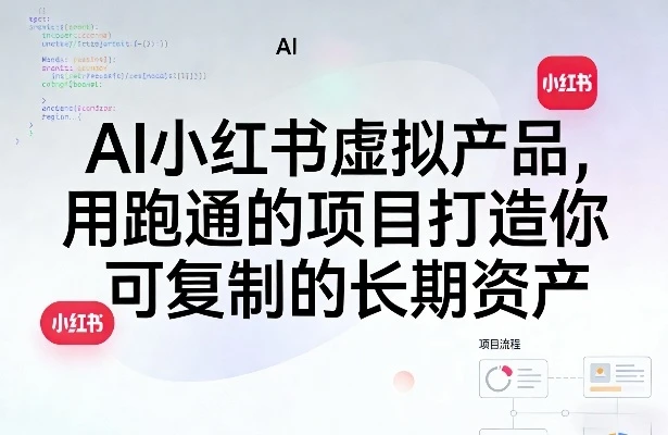 【精】AI小红书虚拟产品,用跑通的项目打造你可复制的长期资产-五六七网创电商学院