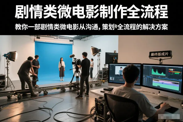 【精】剧情类微电影制作全流程，教你一部剧情类微电影从沟通，策划到拍摄制作全流程的解决方案-五六七网创电商学院