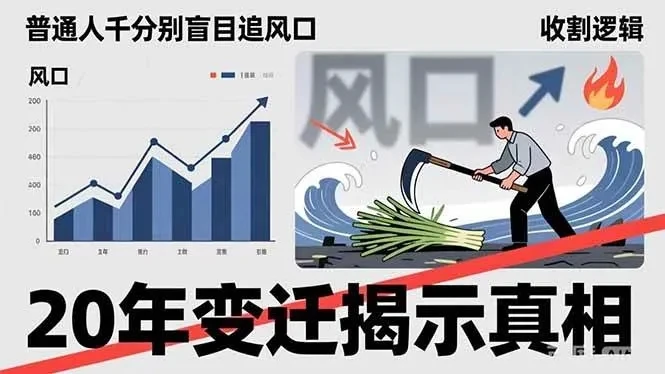 付费文章：普通人千万别盲目追风口，20年变迁揭示真相，看懂收割逻辑才能避免成为接盘侠-五六七网创电商学院