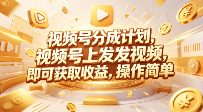 【精】视频号分成计划，599元众筹的Red团队课程，视频号上发发视频，即可获取收益，操作简单-五六七网创电商学院