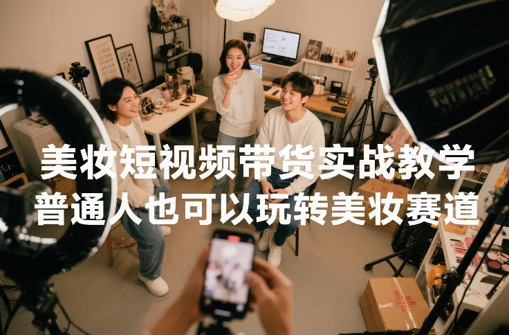 【精】美妆短视频带货实战教学，普通人也可以玩转美妆赛道-五六七网创电商学院