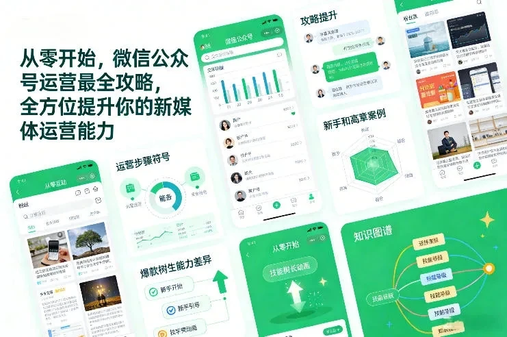 【精】从零开始，微信公众号运营最全攻略，全方位提升你的新媒体运营能力-五六七网创电商学院