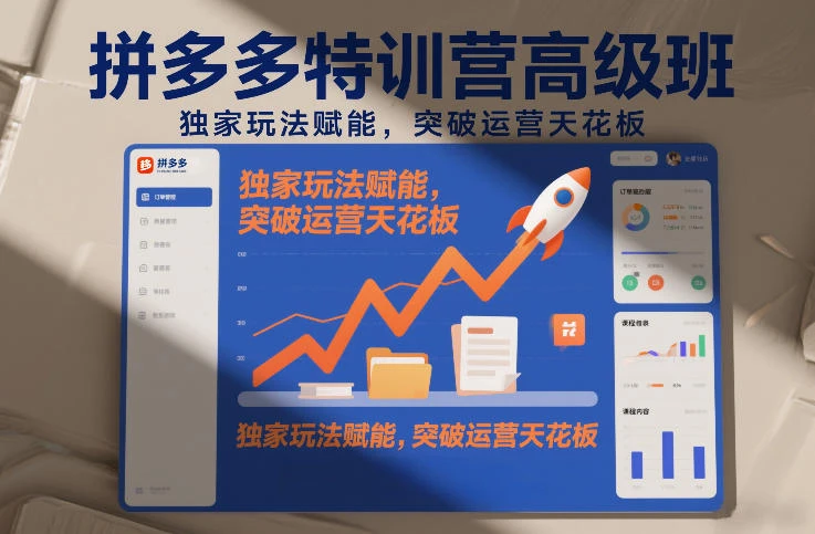 【精】拼多多特训营高阶班，独家玩法赋能，突破运营天花板(更新26年1月)-五六七网创电商学院