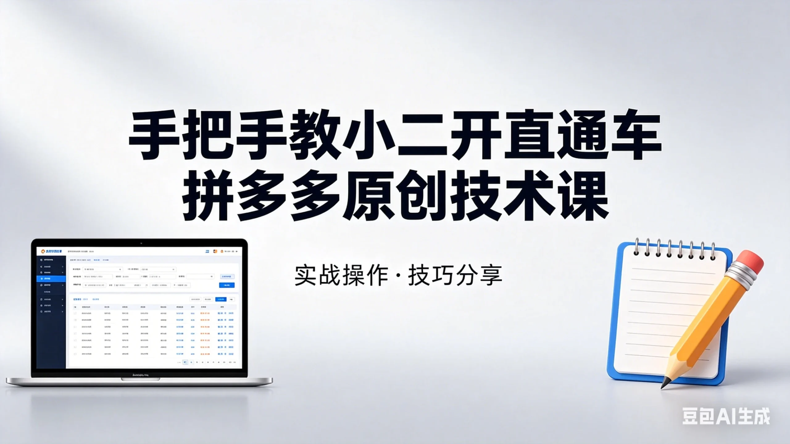 手把手教小二开直通车，拼多多原创技术课-五六七网创电商学院