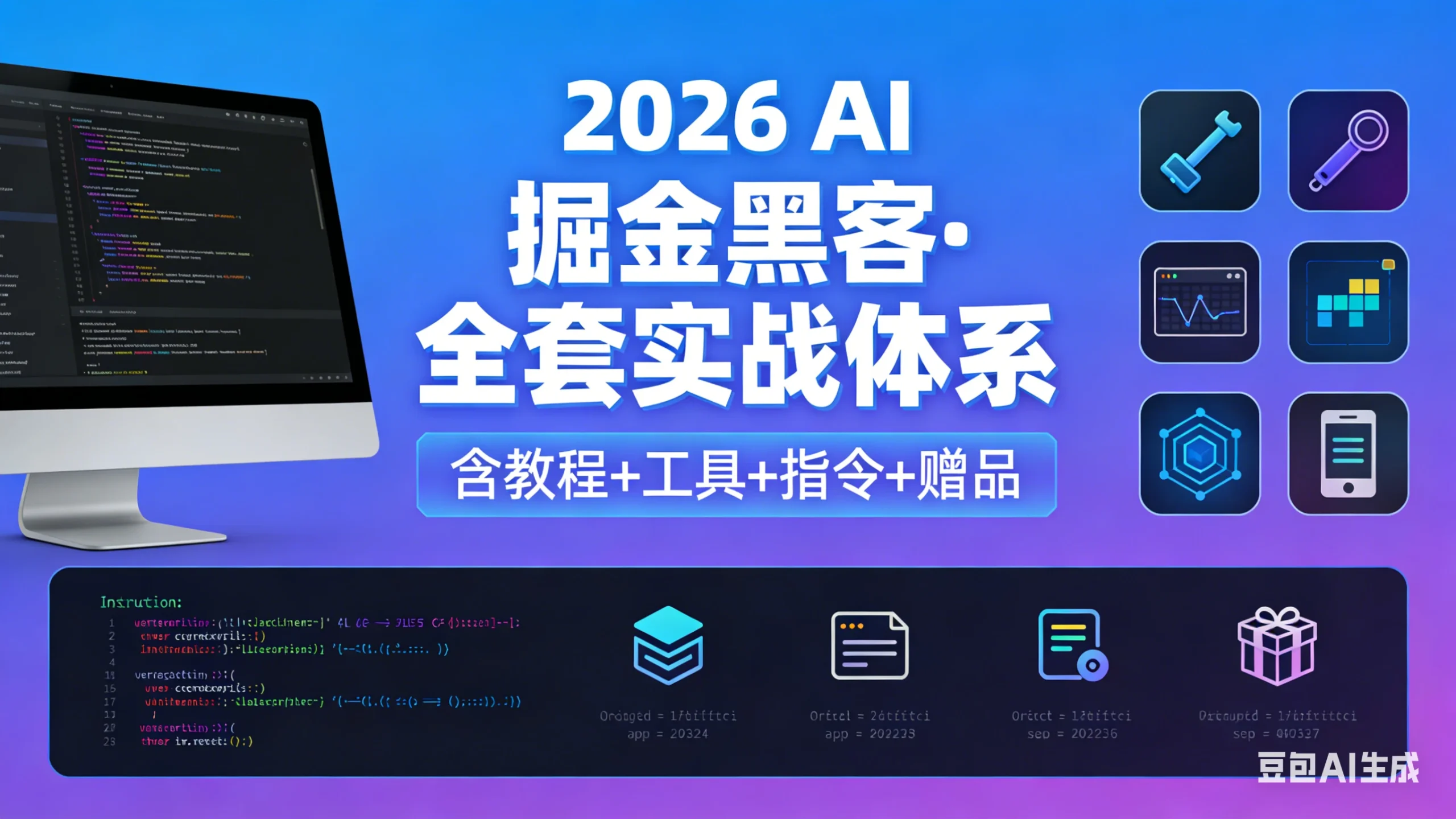 【精】2026 AI 掘金黑客·全套实战体系（含教程+工具+指令+赠品）-五六七网创电商学院