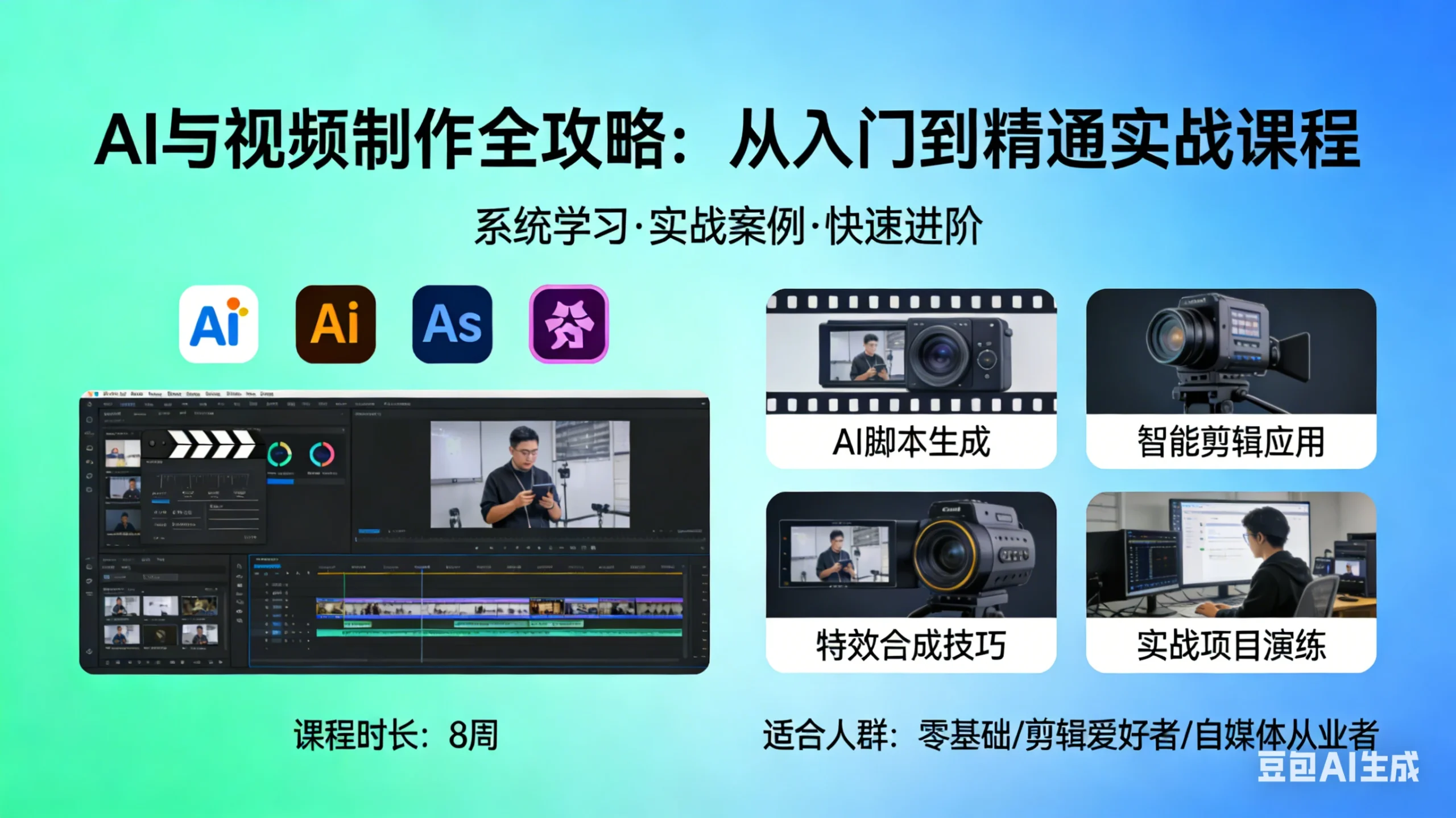 【精】AI与视频制作全攻略：从入门到精通实战课程-五六七网创电商学院