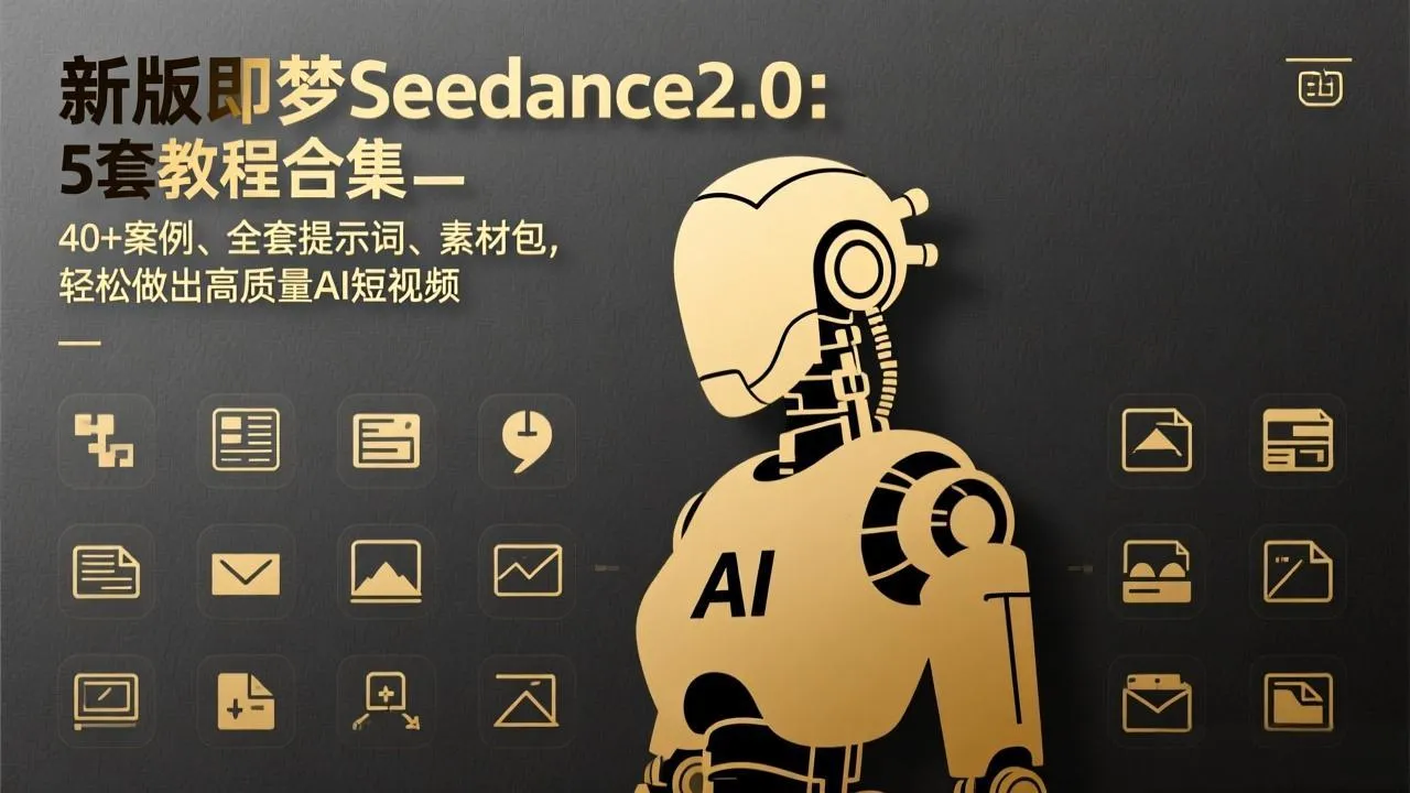 【精】新版即梦Seedance2.0：5套教程合集，40+案例、全套提示词、素材包，轻松做出高质量AI短视频-五六七网创电商学院