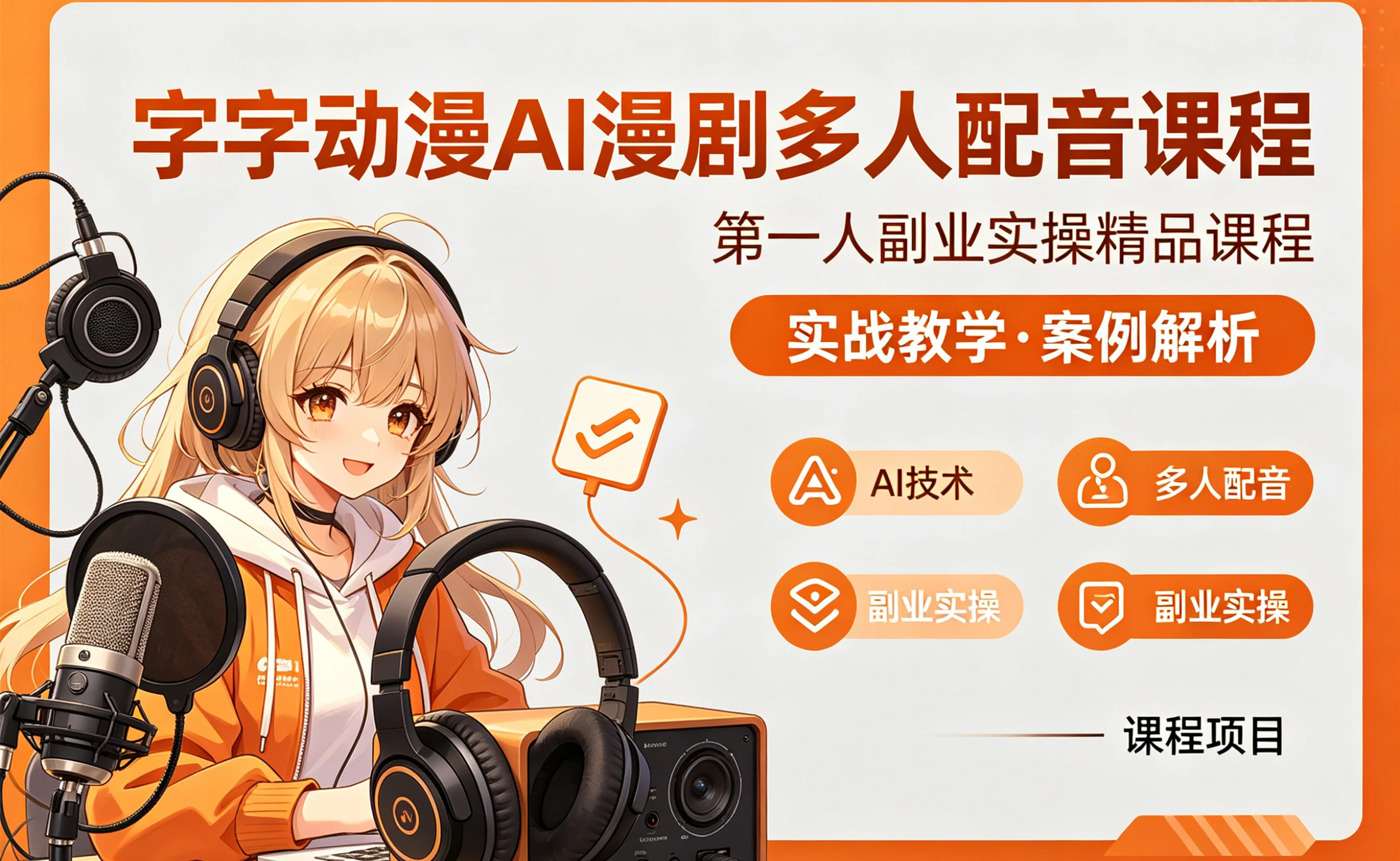 【精】AI漫剧多人配音实操课：零基础掌握多角色配音与漫剧制作，从分镜到导出全流程-五六七网创电商学院