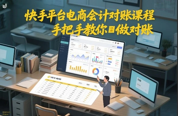 【精】快手平台电商会计对账课程，手把手教你做对账-五六七网创电商学院