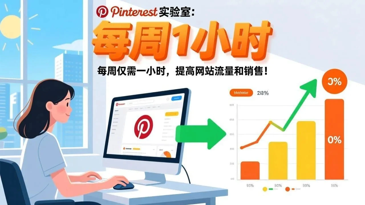 【精】Pinterest实验室：每周仅需一小时，提高网站流量和销售！-五六七网创电商学院